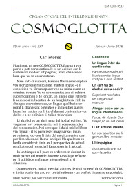 latest issue of Cosmoglotta