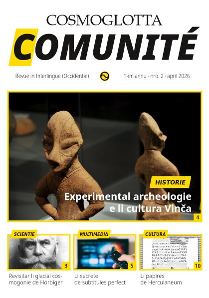 latest issue of Cosmoglotta Comunité